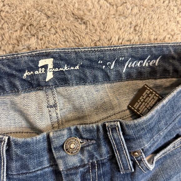 7 for all Mankind A Pocket Jeans size 26 Bootcut Boot Cut - Picture 8 of 15